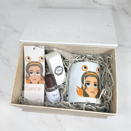 Cancer gift Box | mug, bookmark, perfume, bukhour